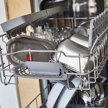 Rectangular Microwaveable Multifunction Food Box Stainless Steel Medium