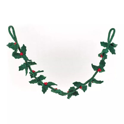 Felt Holly Christmas Garland
