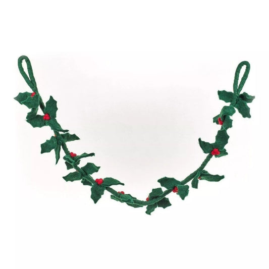 Felt Holly Christmas Garland