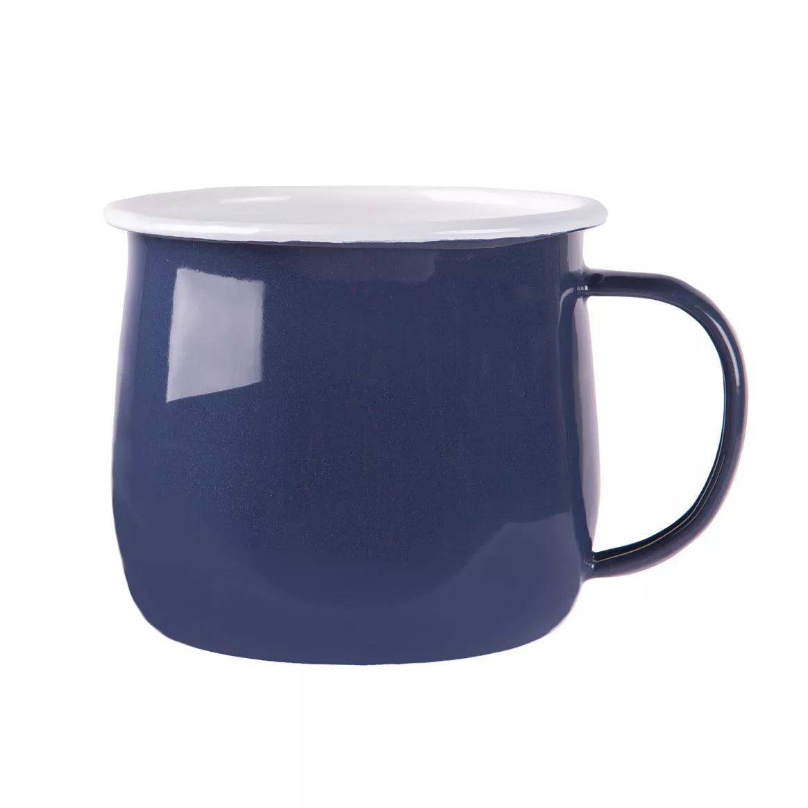 Portland Blue Enamel Belly Mug
