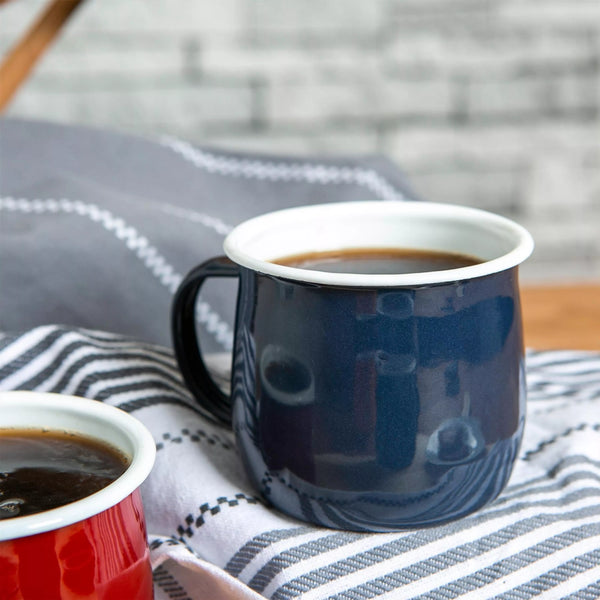 Portland Blue Enamel Belly Mug