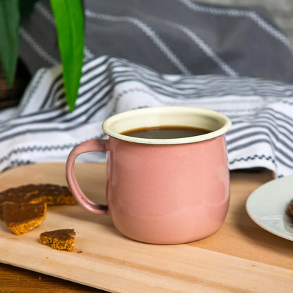 Petal Pink Enamel Belly Mug