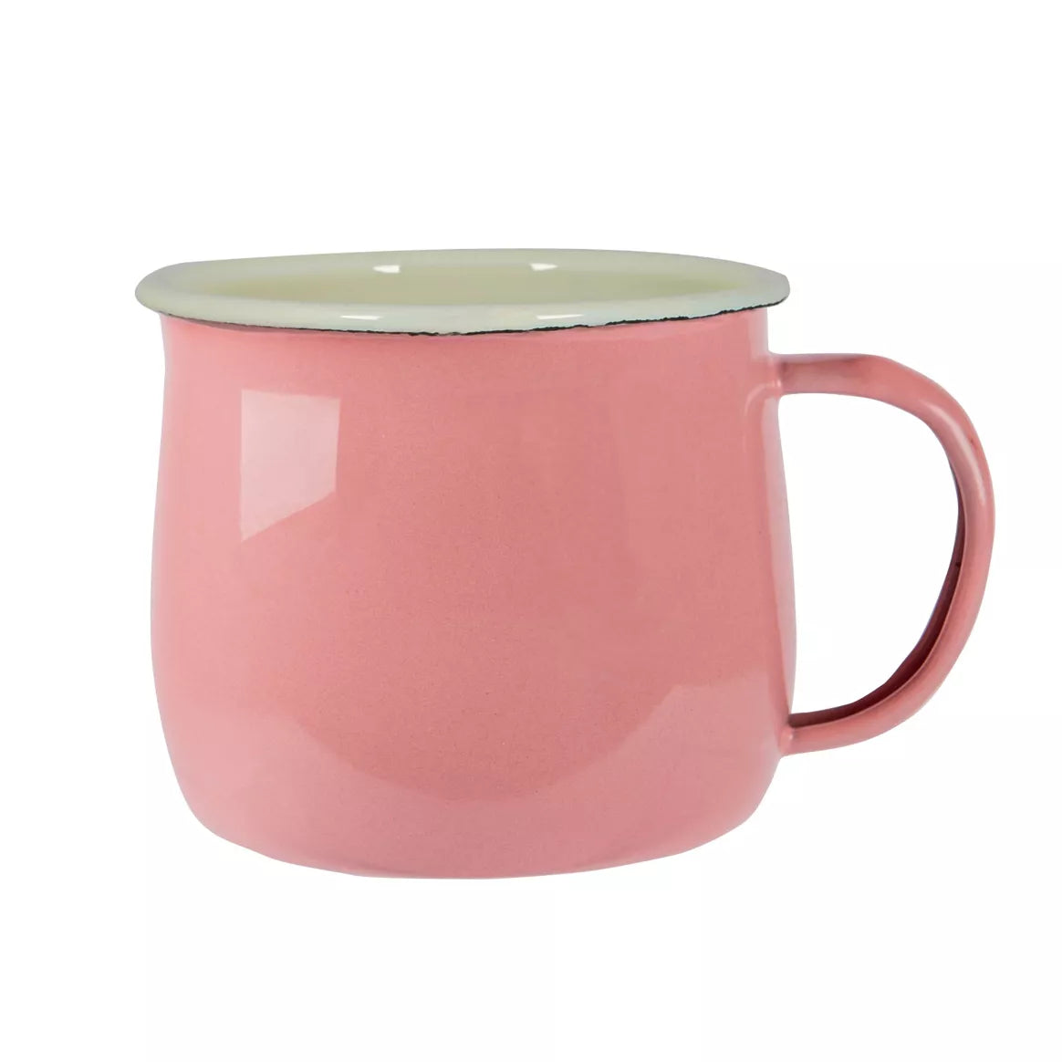 Petal Pink Enamel Belly Mug