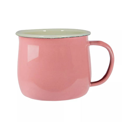 Petal Pink Enamel Belly Mug