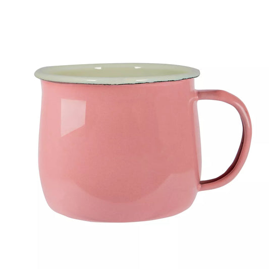 Petal Pink Enamel Belly Mug