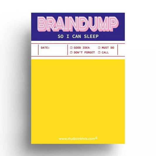 Braindump So I Can Sleep - A6 Mini Notepad Stack