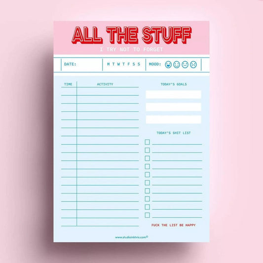 All The Stuff I Try Not To Forget - A5 Planner