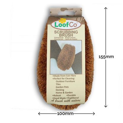 LoofCo Large Coconut Coir Scrubbing Brush