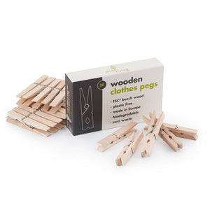 Eco Living Wooden Clothes Pegs