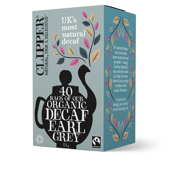 Clipper Organic Fairtrade Earl Grey Decaf Tea 40 Plastic Free Tea Bags