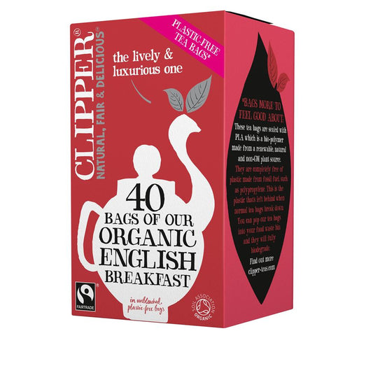 Clipper Organic Fairtrade English Breakfast 40 Plastic Free Tea Bags