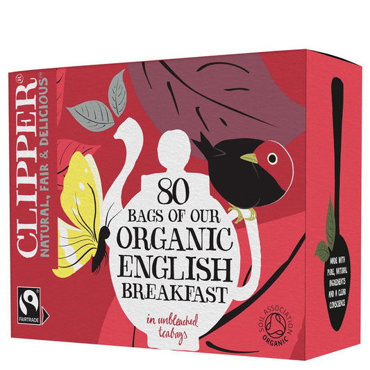 Clipper Organic Fairtrade English Breakfast 80 Plastic Free Tea Bags
