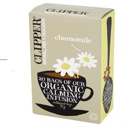 Clipper Organic & Fairtrade Chamomile Infusion – 20 Plastic Free Tea Bags