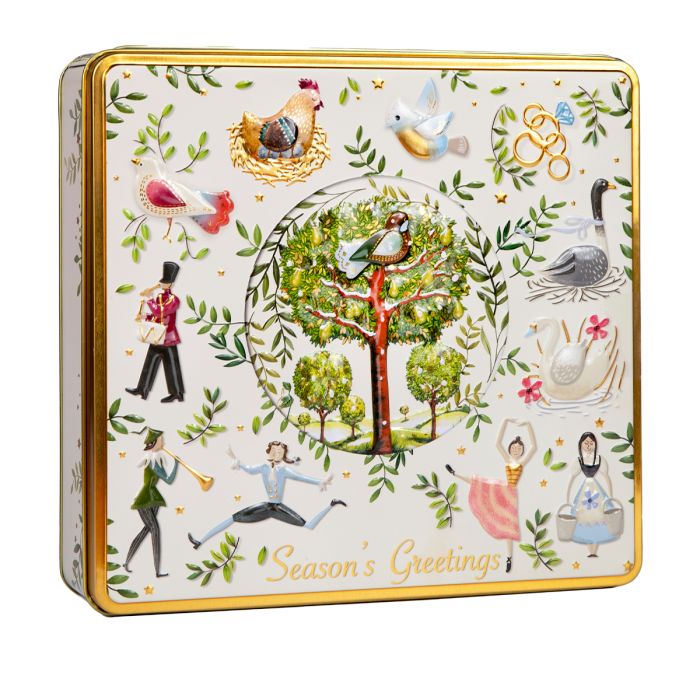 12 Days Of Christmas Tin Scottish Shortbread Biscuit Tin