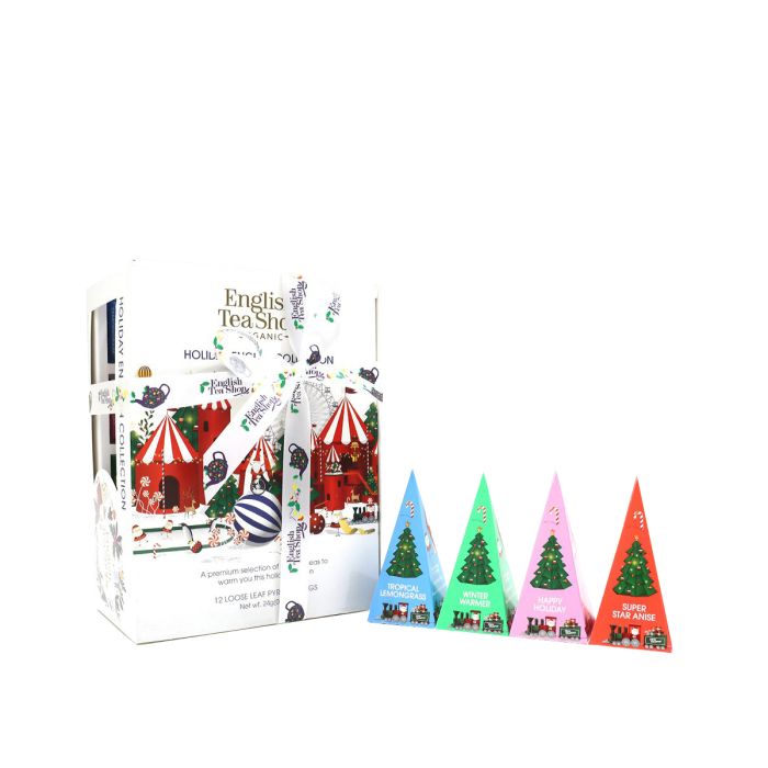 English Tea Shop Holiday White Prism - 12 Loose Leaf Tea Pyramid Bags