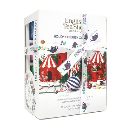English Tea Shop Holiday White Prism - 12 Loose Leaf Tea Pyramid Bags