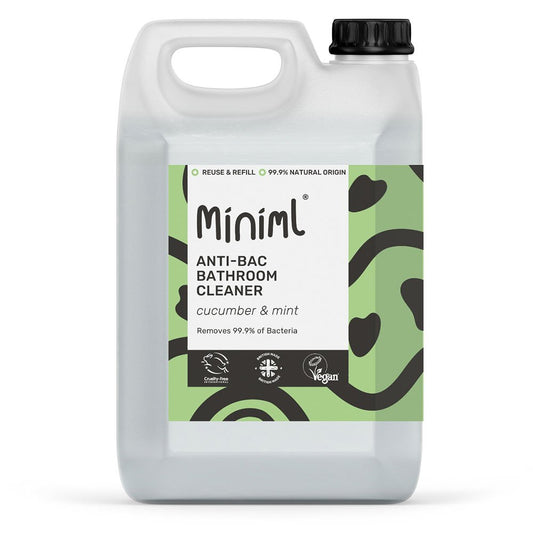 Miniml Anti-Bac Bathroom Cleaner - Cucumber & Mint 5L