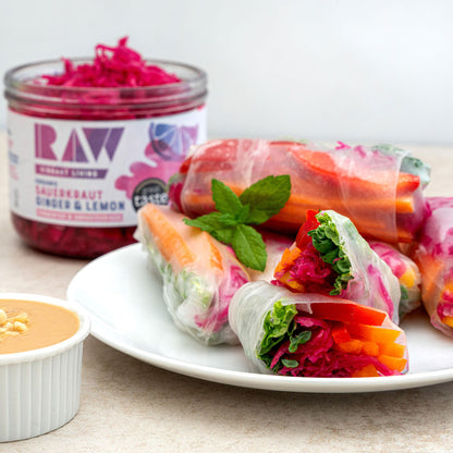 Raw Vibrant Living Sauerkraut - Ginger & Lemon 410g
