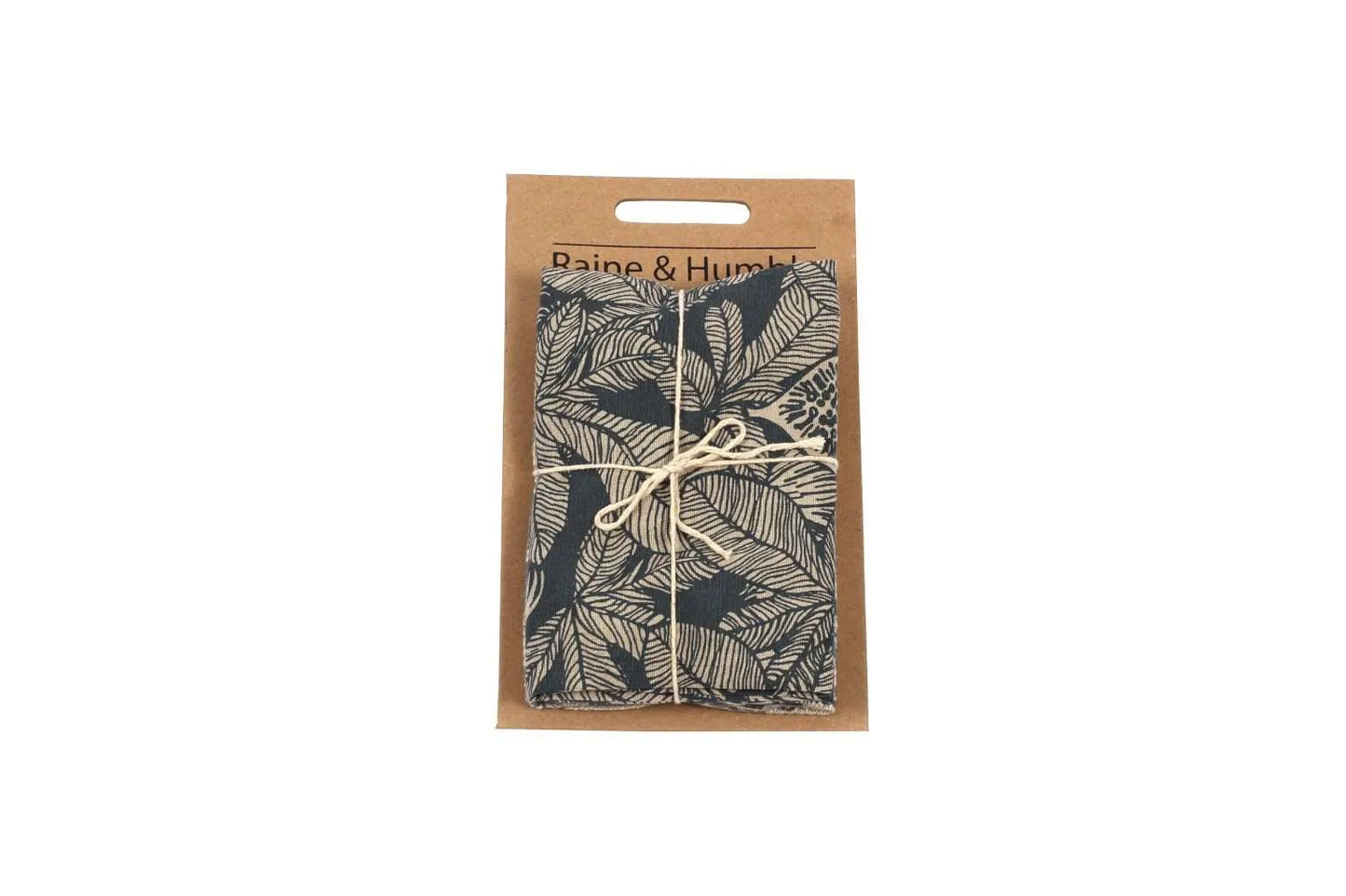 Recycled Cotton Fig Tree Tea Towels Slate - Pack of 2