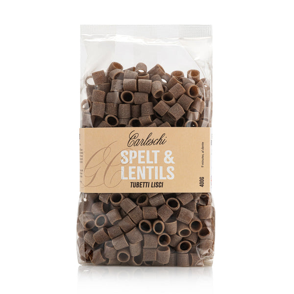 Spelt and Lentils Tubetti Lisci Pasta 400g