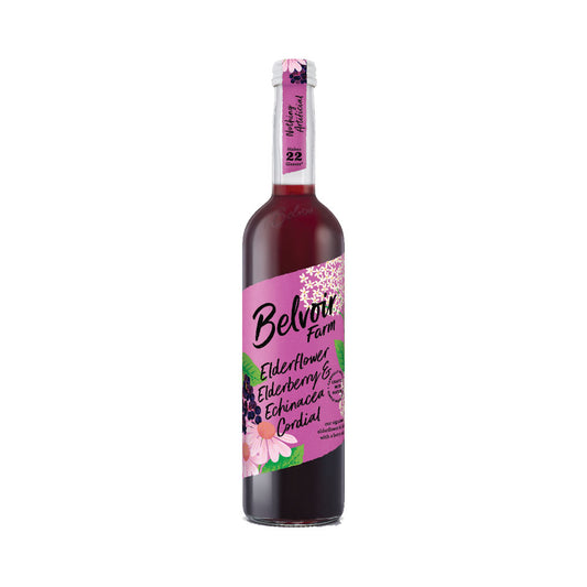 Belvoir Farms Elderflower Elderberry and Echinacea Cordial 500ml