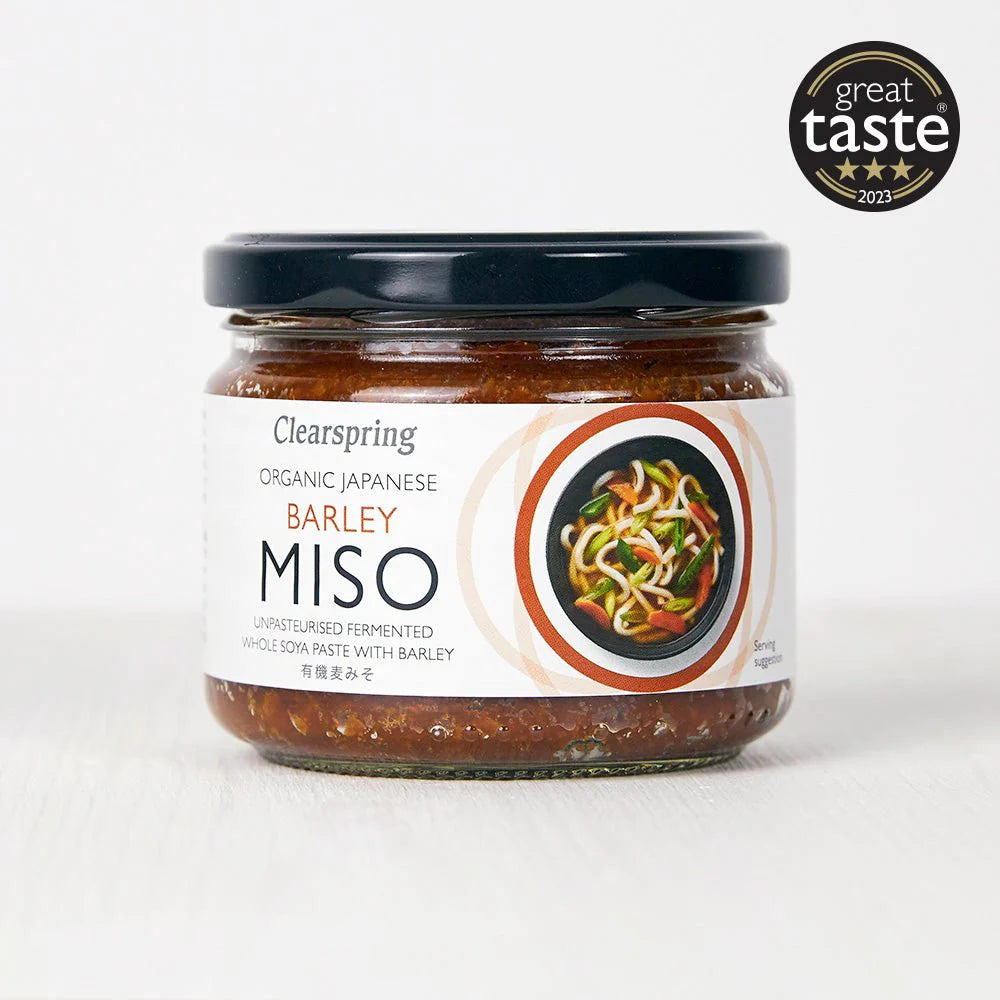 Clearspring Organic Japanese Barley Miso Paste Jar - Unpasteurised 300g