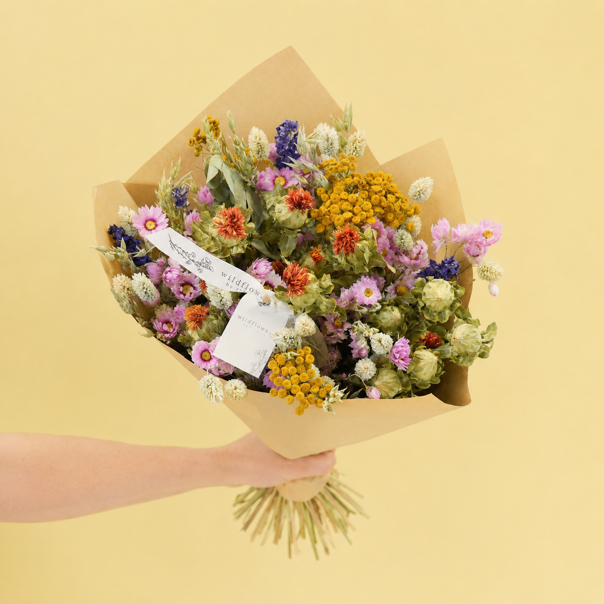 Medium Dried Flower Bouquet - Multicolour