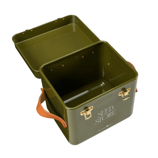 Mini Seed Storage Tin - Olive