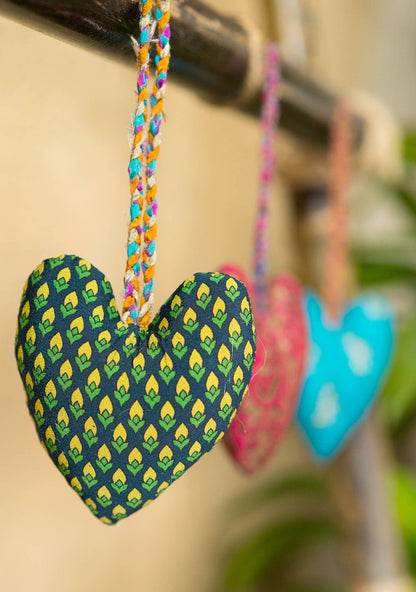 Fairtrade Sari Heart Decoration