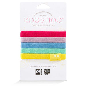 Rainbow Plastic Free Hair Ties - Kooshoo