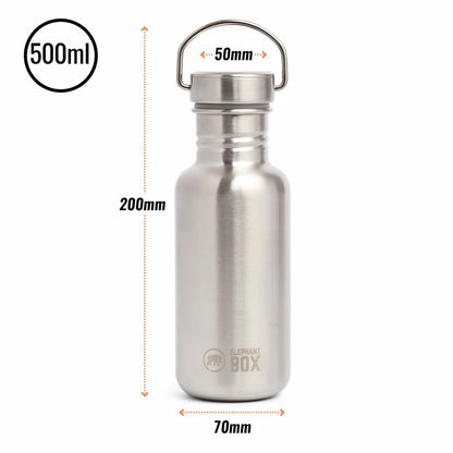 Elephant Box - Stainless Steel Single-Wall Water Bottle 500ml