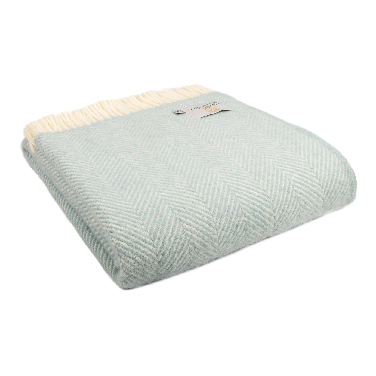 Tweedmill Duck Egg Wool Knee Blanket