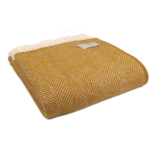 Tweedmill English Mustard Wool Knee Blanket