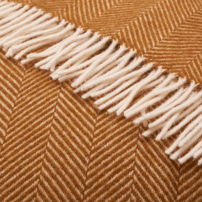 Tweedmill English Mustard Wool Knee Blanket