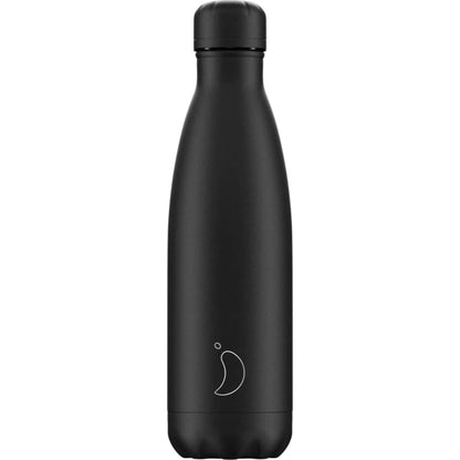 Chilly’s 500ml Bottle Monchrome All Black