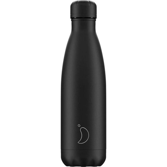 Chilly’s 500ml Bottle Monchrome All Black