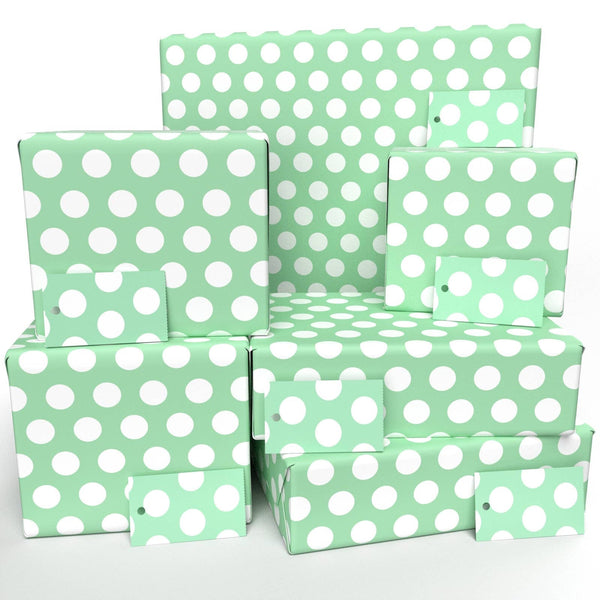 Polka Dot Green Gift Wrapping Paper