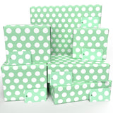 Vegan 100% Recycled Gift Wrap - Green Ditsy