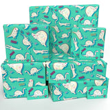 Children’s Vegan Wrapping Paper 100% Recycled - Yellow Baby Elephants