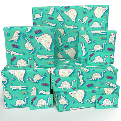 Children’s Vegan Wrapping Paper 100% Recycled - Cavallini Fishes