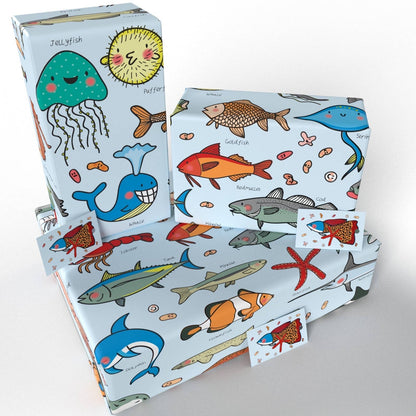 Children’s Vegan Wrapping Paper 100% Recycled - Jungle Animals