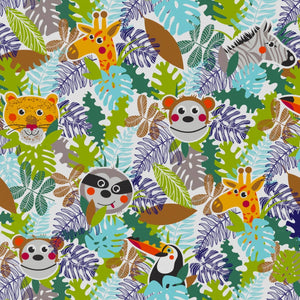 Children’s Vegan Wrapping Paper 100% Recycled - Jungle Animals