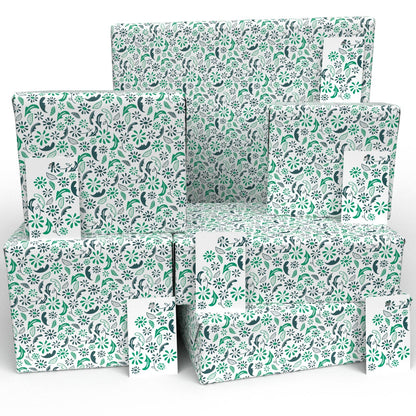 Vegan 100% Recycled Gift Wrap - Pink Ditsy