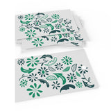 Vegan 100% Recycled Gift Wrap - Green Ditsy