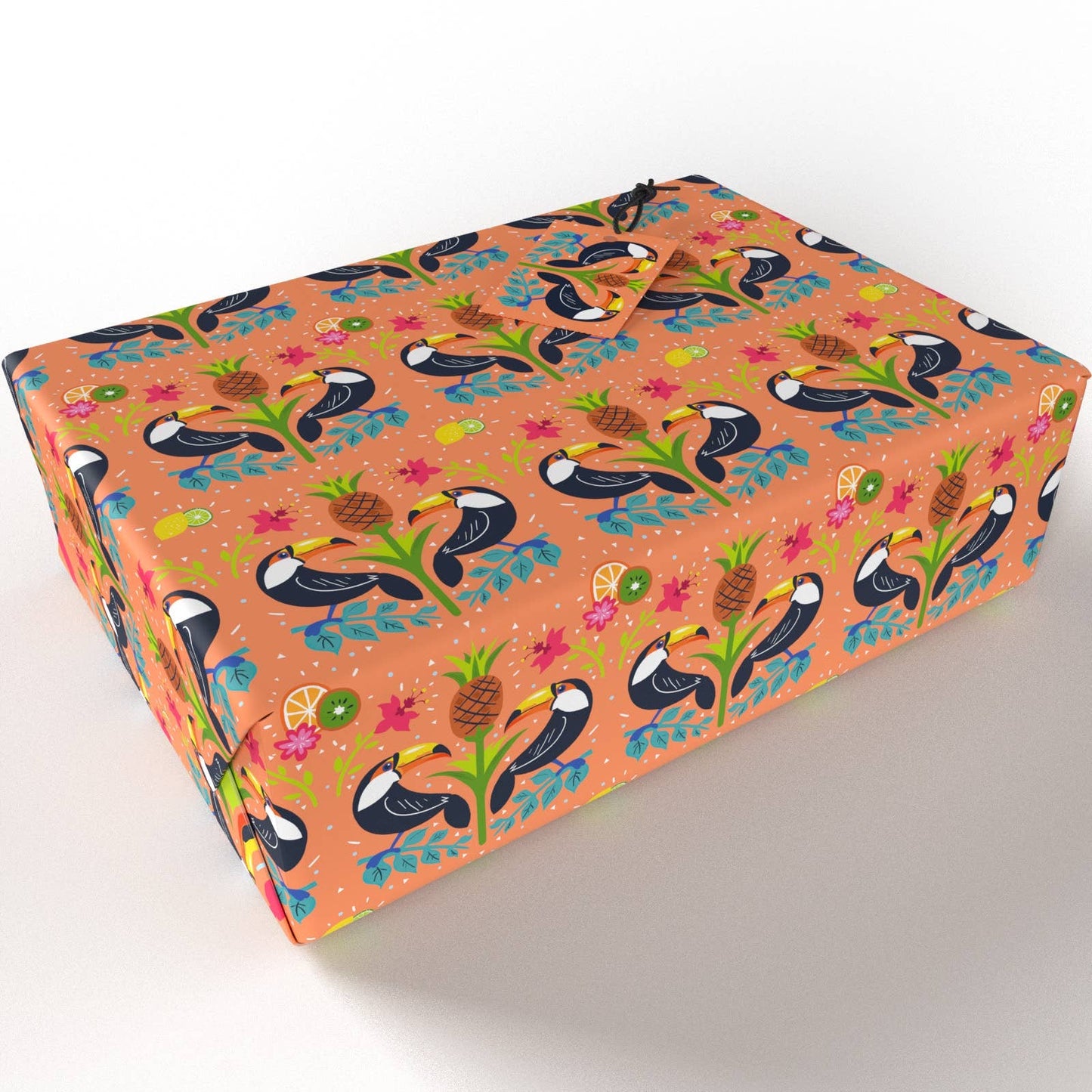 Vegan 100% Recycled Gift Wrap - Pink Ditsy