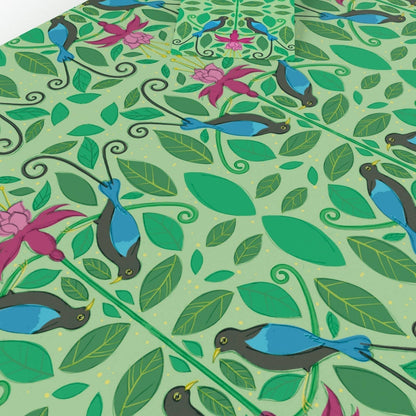 Vegan 100% Recycled Gift Wrap - Orange Toucans