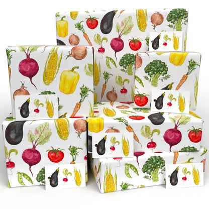 Vegan 100% Recycled Gift Wrap - Orange Toucans