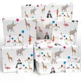 Children’s Vegan Wrapping Paper 100% Recycled - Yellow Baby Elephants