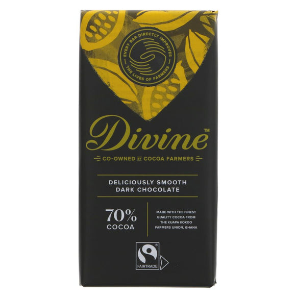 Divine 70% Dark Chocolate Bar - 90g