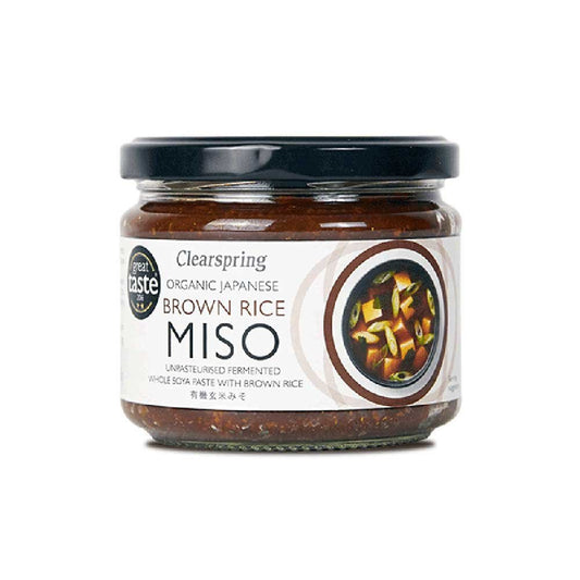 Clearspring Organic Japanese Brown Miso Paste Jar - Unpasteurised 300g